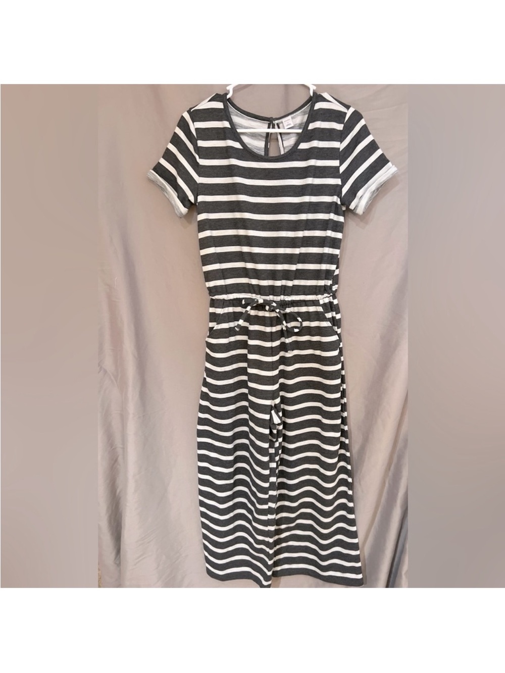 Old navy Striped Short-Sleeve Tie-Waist jumpsuit